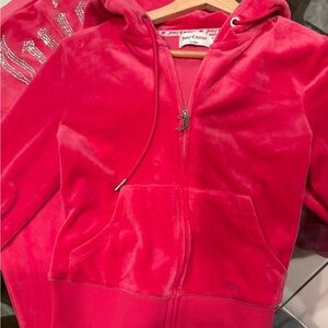 Authentic Hot Pink Velour Juicy Couture track suit set.